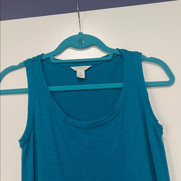 Caslon Teal Sleeveless Tiered Maxi Dress - Picture 3 of 8